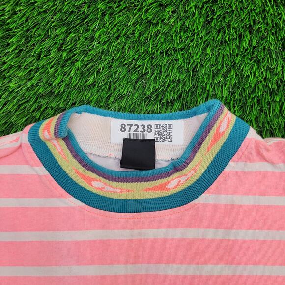 Vintage 90s Gotcha Cropped Shirt Womens Small 22x16 Pink Baggy - Picture 8 of 14